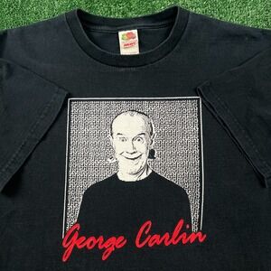 Vintage George Carlin Simon Says Vulgar Comedian T-Shirt Mens XL Faded Black 90s